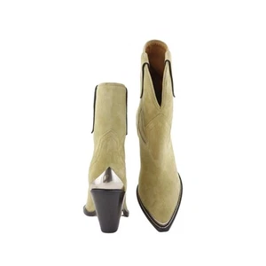 Isabel Marant Wildleder Cowboystiefel hellbraun Größe 6 silberne Spitze - Bild 1 von 9