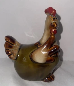 Ceramic Porcelain Glazed 5" Tall Rooster Chicken Figurine Multi Colors - Picture 1 of 5