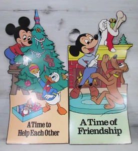 Póster navideño vintage 1978 Mickey Mouse recorte para colgar en la pared de aula o puerta - Imagen 1 de 9
