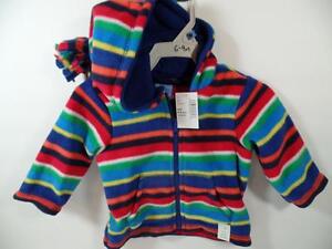 New Boy's The Children's Place Colorful Full-Zip Hoodie Fleece Jacket, Sz 6-9M