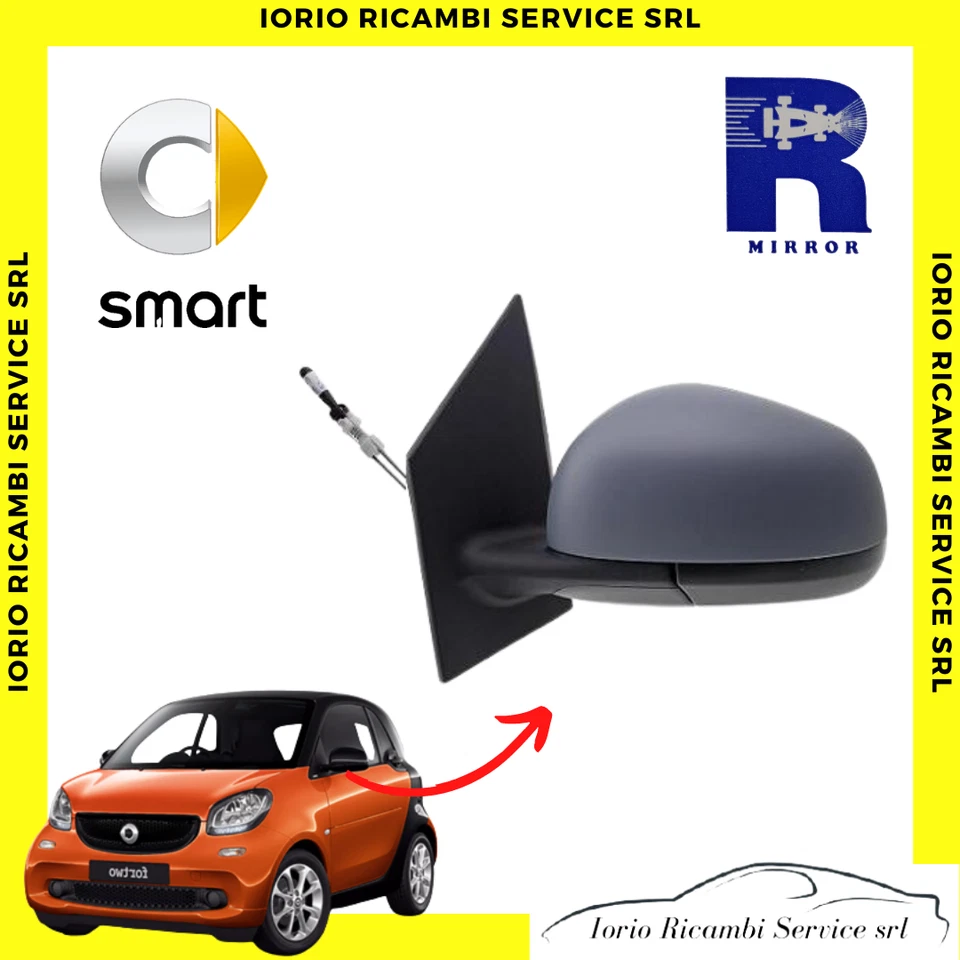 SPECCHIO RETROVISORE MANUALE C/PRIMER SINISTRO SX SMART FORTWO 453 2 POSTI >2014 - Immagine 1 di 1