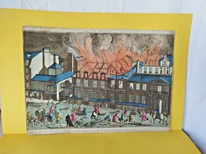 View of the fire caught at the Paris Opera Hall in 1763 - Picture 1 of 8