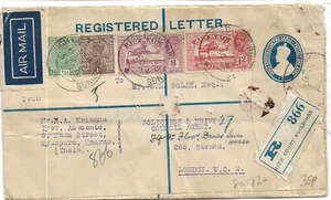 INDIA HIGH COURT BUILDINGS REG KGV COVER TO ENGLAND MY REF 3223 - Picture 1 of 1