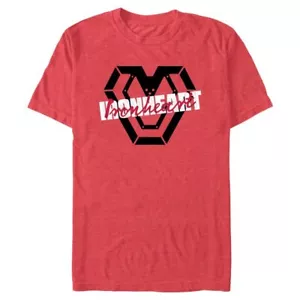 Men's Marvel Black Panther Wakanda Forever Iron Heart Stencil T-Shirt - Picture 1 of 2