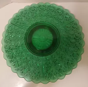 Vintage Green Daisy And Button Platter - Picture 1 of 3