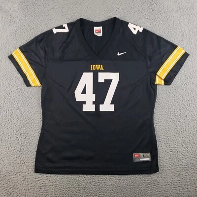 Iowa Hawkeyes Football Jersey Youth Large (12/14) Black Nike #47 NCAA University - Image 1 of 4