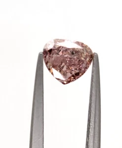 0.66CT Pink Loose Diamond Natural Fancy Color GIA Certified Heart Cut Brilliant - Picture 1 of 9