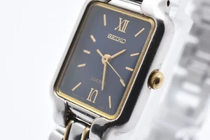 【NEAR MINT】 SEIKO 1F21-5B60 Quartz Lucent Woman's Watch silver Black from Japan - Picture 1 of 14