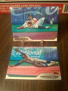 2023 Topps Update Ronald Acuna Jr. Laid Out Insert #LO-16 Francisco Lindor #17