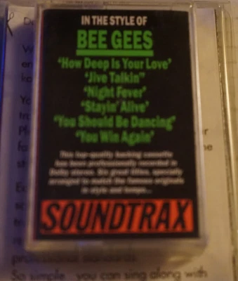 Soundtrax Karaoke Cassette + Song Sheet Bee Gees New 1990 UK Htf Oop - Image 1 of 4