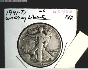 1941-D Liberty Walking Half, Circulated Medium Grade, 0,3617 Oz Silber (US-962) - Bild 1 von 2