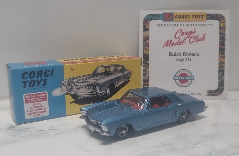 Corgi (Re-Issue) Mode; No 245 Buick Riviera with certificate - Image 1 of 1