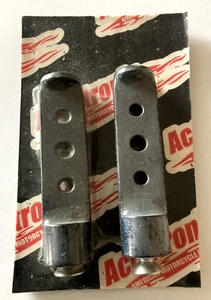 Black Billet Toe Pegs by Accutronix USA Harley Shifter Brake Forward Controls - Picture 1 of 9