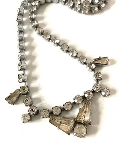 Collar de fiesta vintage retro años 40/50 diamante glamour antiguo - 39 cm - Imagen 1 de 7
