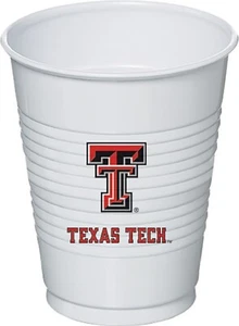 Texas Tech Red Raiders NCAA College Sports Graduation Party 16 oz. Plastic Cups - Picture 1 of 1