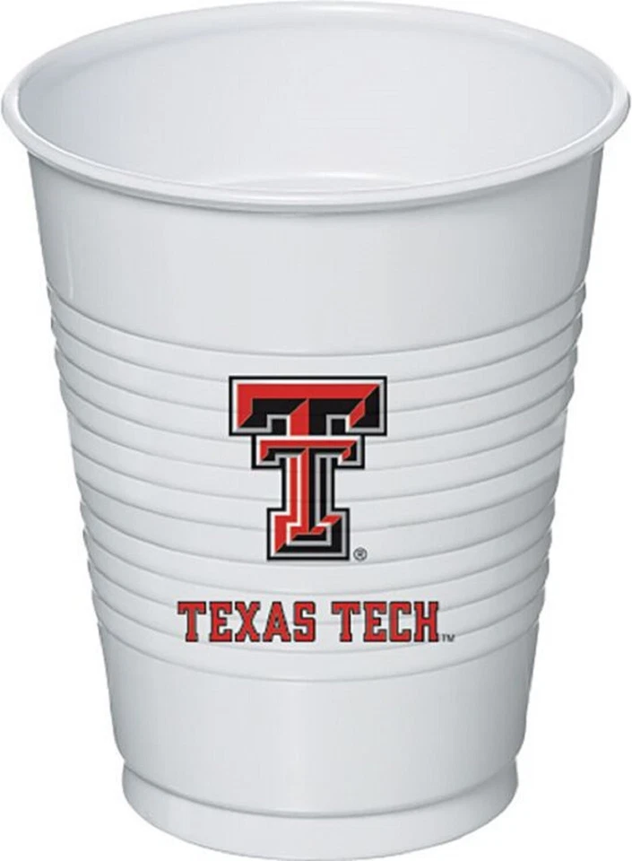 Texas Tech Red Raiders NCAA College Sports Graduation Party 16 oz. Plastic Cups - Image 1 of 1