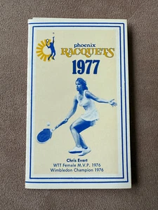 CHRIS EVERT 1977 Phoenix Racquets WTT World Team Tennis Pocket Schedule - Picture 1 of 3