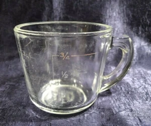 Vintage CDN PYREX '40-50's 1-Cup Red-Letter D-Handle Imperial Dry Measuring-Cup - Picture 1 of 12