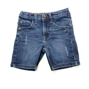 Wrangler Denim Blue Jean Shorts Boys Size 4 Adjustable Waist Stretch  EUC - Picture 1 of 4