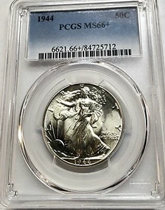 Choice 1944 Silver Walking Liberty Half Dollar 50C PCGS MS66+ Lustrous Beauty - Picture 1 of 4