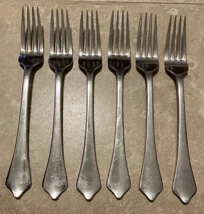 Lenox WILLIAMSBURG CHISWELL II Stainless 7 1/4" Salad Forks Set of 6 - Picture 1 of 4