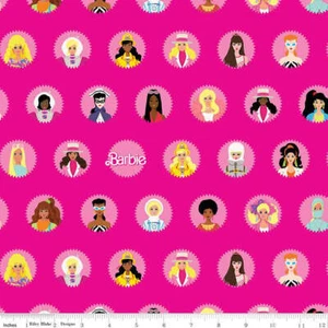 Barbie™ World Barbie Main Hot Pink Cotton Fabric - Picture 1 of 2