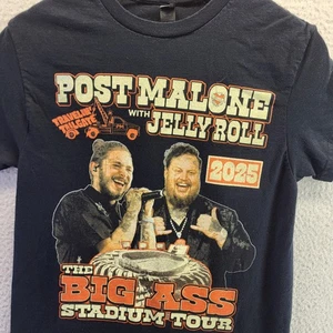 Post Malone Jelly Roll T-Shirt The Big Ass Stadium Tour 2025 Shirt schwarz Small - Bild 1 von 20