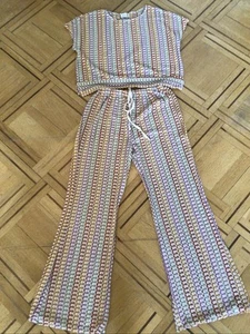 VANE.DY Hose mit Passendem Oberteil Zweiteiler Onesize Mehrfarbig Lochmuster NEU - Bild 1 von 6
