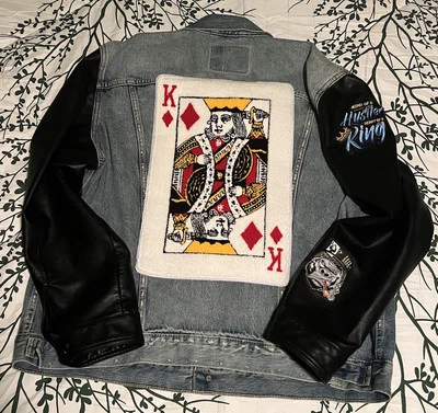 Levi’s Premium Denim Trucker Jean Denim y Cuero, Chaqueta XL 1 de 1 ¡¡Súper Rara!!! Foto 1 de 4