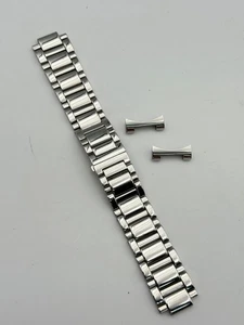 louis erard chronograph bracciale bracelet cimturino strap steel 21mm - Foto 1 di 9