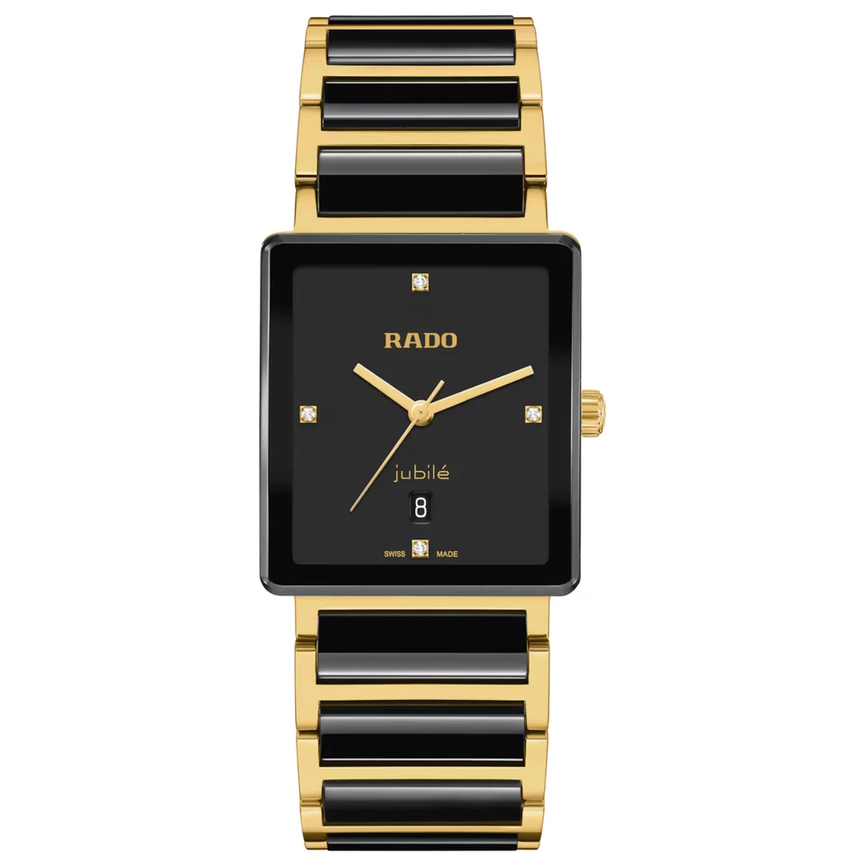Rado Integral Diamonds 石英 31.5 毫米黑色表盘双色手表 R20256712 — 第 1/1 张图片