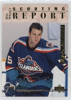 1995 Upper Deck Mike Milbury's Scouting Report Electric Ice Gold Brett Lindros - Image 1 of 2
