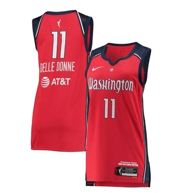 ✅ $250 Washington Mystics Elena Delle Donne Nike Red Explorer Edition Jersey L - Image 1 of 4