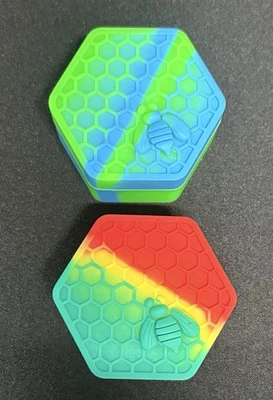 Two 26ml Silicone Non-stick  Jars Honey Bee - Image 1 of 2