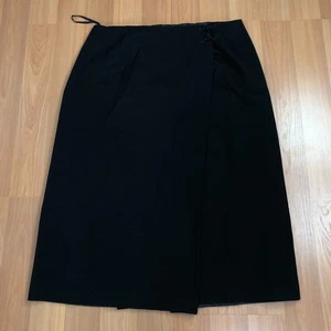Lauren Ralph Lauren Plus 18W (Fits 38In) Wool Blend Loop Below Knee Skirt Black - Picture 1 of 18