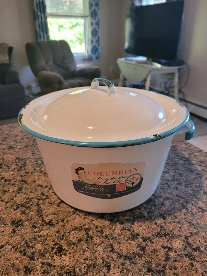 Olla de acero esmaltado de porcelana de Columbian Foto 1 de 4