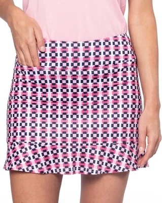 Skort de golfe feminino Golftini The Fighter pull-on babado longo 17,5” tamanho M NOVO US$ 116 - Imagem 1 de 4