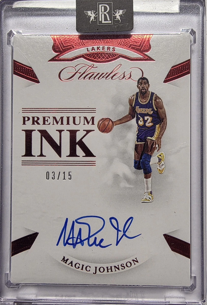 Panini Magic Johnson Basketball Autographed Sports Trading Cards