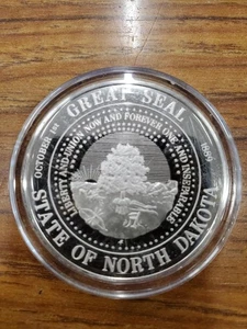 MONEDA .925 DE LOS ESTADOS DE LA UNIÓN DE FRANKLIN DAKOTA DEL NORTE 33G (WCP030392) - Imagen 1 de 2