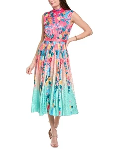 Vestido midi para mujer Saloni rosa Uk10/Us 6 - Imagen 1 de 3