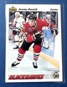 1991-92 Upper Deck Jeremy Roenick Hockey Card #166 - Chicago Blackhawks - Picture 1 of 2