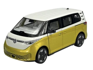 WELLY VW VOLKSWAGEN ID.BUZZ BLANCO-AMARILLO 1:27 MODELO METAL FUNDIDO A PRESIÓN NUEVO 24119 - Imagen 1 de 8