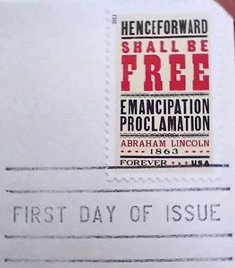 2013 Emancipation Proclamation Anniversary USPS FDC 1st Day Cover Stamp Cachet - Picture 1 of 3