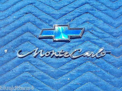 2001 MONTE CARLO SCRIPT & LOGO SHIELD TRUNK TRIM EMBLEM OEM USED ORIG CHEVY - Image 1 of 4