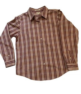 LL Bean Womens Organic Cotton Button Down Plaid Shirt Sz M Item ID 503436 - Picture 1 of 13