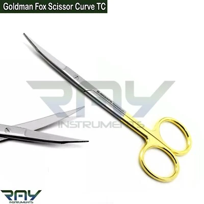 Tijera quirúrgica Goldman Fox TC tejido curvo recorte corte sutura tijeras Foto 1 de 4