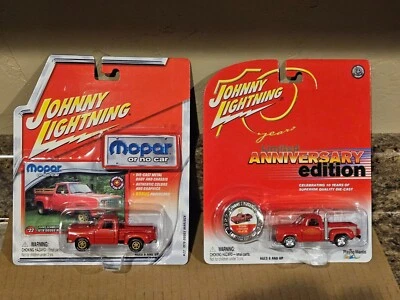 Johnny Lightning Lot of 2 1978 Dodge Li'l Red Express '78 Red Pickup Truck - Image 1 of 3