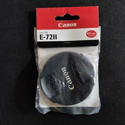 Canon Lens Cap E-72II 72mm Black L-CAPE72II Camera Lens E-72 II  - Image 1 of 3