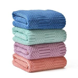 Microfiber Hand Towels, Gym & Workout Towels Super Soft (4 Pieces, Multi Colors)
