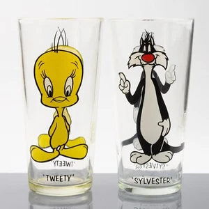 Tweety & Sylvester Vintage Pepsi Glass Collector's Series Warner Brothers 1973 - Bild 1 von 3